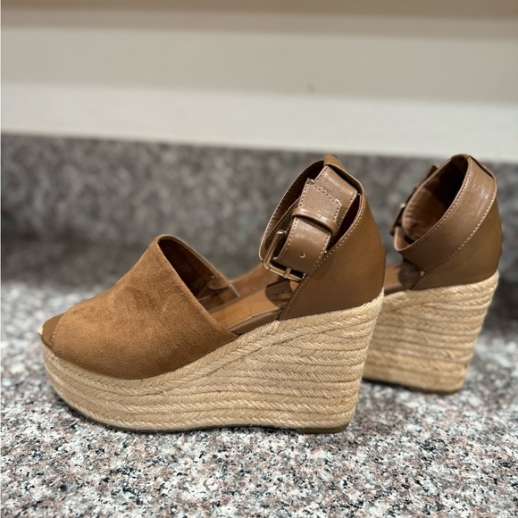 Indigo Shoes - Brown Wedge Sandals